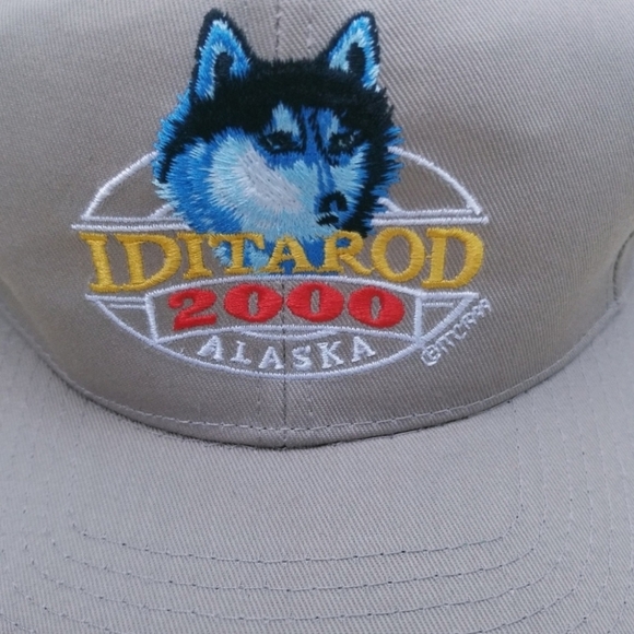 2000 Iditarod Alaska husky khaki cap snapback baseball hat husky embroidered - Picture 2 of 4